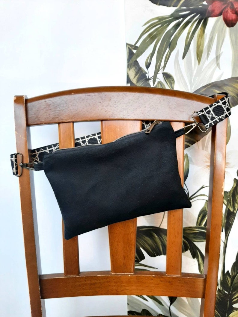 The Hipster Crossbody bag Shoulder Bumbag Waist Clutch handbag Suede fabric image 2
