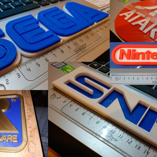 Logo sign Nintendo Atari SNK Sega Konami Namco Rareware Rare Bandai Capcom Data East Mattel Electronics Dataeast Tiger electronics