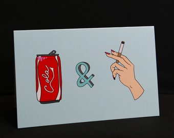 Coca-Cola & une carte de fumée