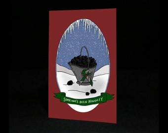 Carte de Noël coal Bucket