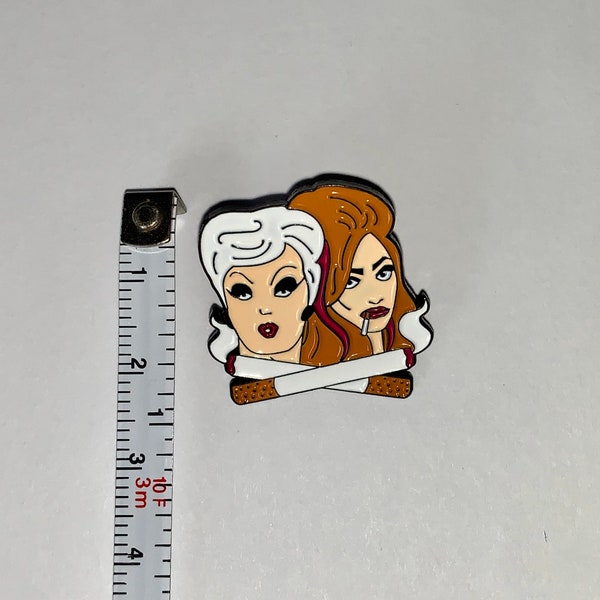 Tracy and Martina Enamel Pin