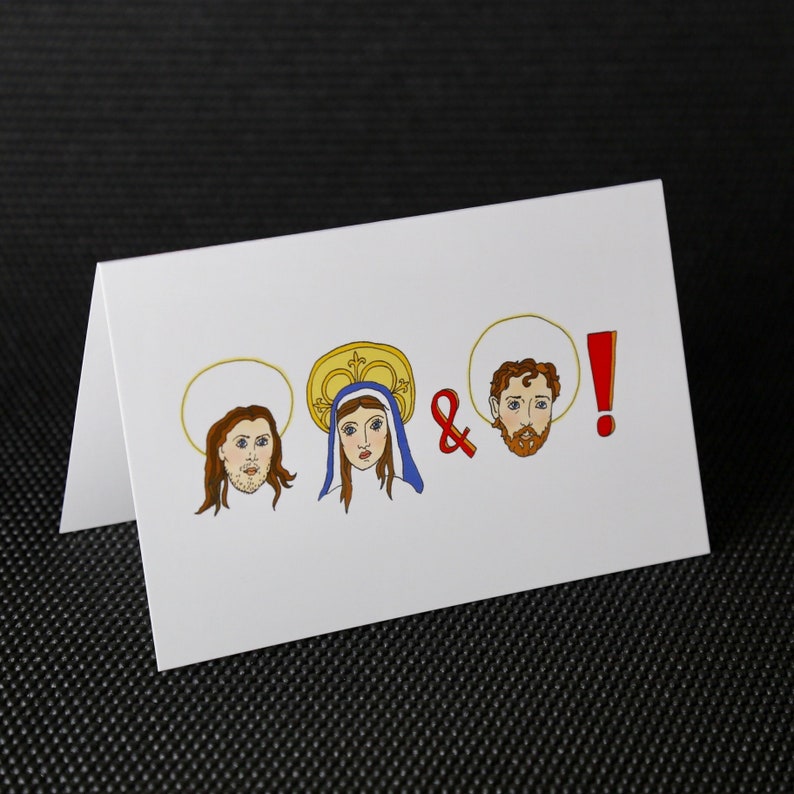 Jésus, Marie et Joseph C'est Noël Carte de Noël image 1