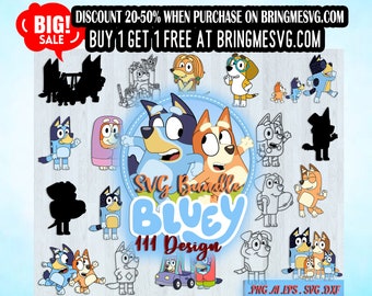 Bluey Inspired Font SVG PNG TTF bluey alphabet letters bluey dog svg for cricut bandit bingo blue dog silhouette birthday party