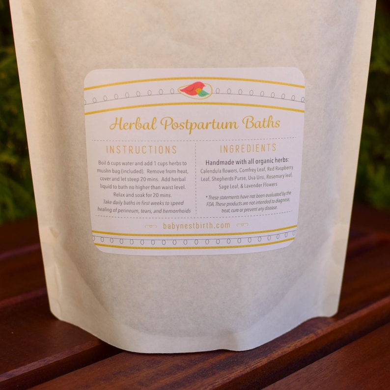 Herbal Postpartum Baths for Birth Pregnancy Vaginal Tears & Etsy