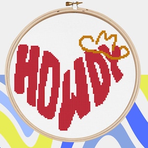 Howdy - Cross Stitch/Needlepoint Pattern (PDF Download)