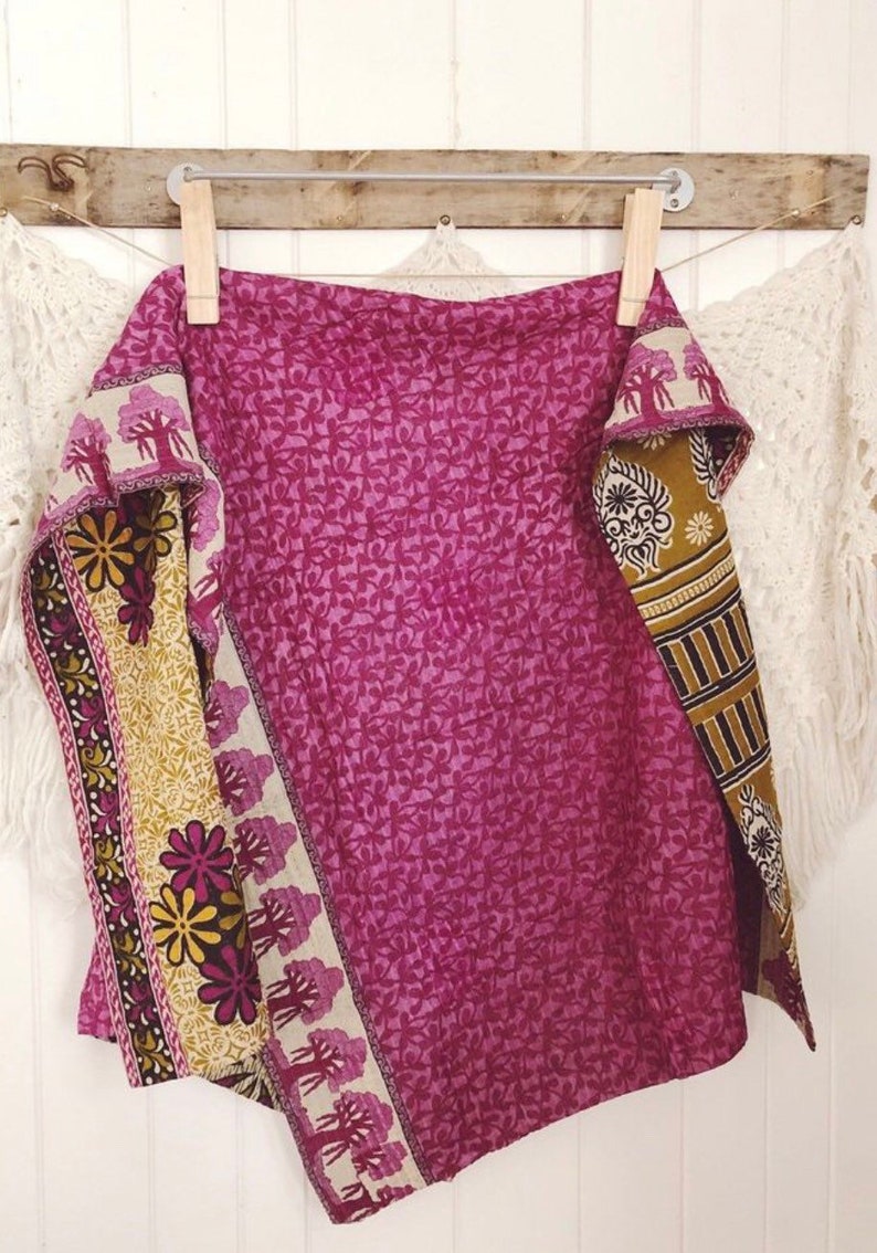 Vintage Kantha Quilt E06