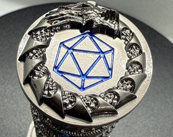 Pagoda Blue - Metal Pagoda Style Dice Tower Spinner - Dice Set