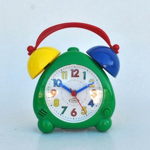 clear vintage 90s clock Decoration Housewarming Gift Decorative Clock desk table memphis clock retro style gift for her women Gifts for Home