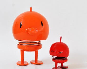 Vintage Ehrenreich Denmark Bimble Style Figures Large Orange & Small Red Spring Bobble Danish Design Decor