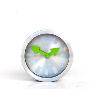 karlsson Round silver vintage 90s clock Decoration Housewarming Gift Decorative Clock desk table pop deco vintage memphis Gifts for Home