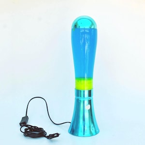 Fisura silver yellow blue Lava Lamp Jet Lava Lamp Space Age Mood Lamp Home Decoration