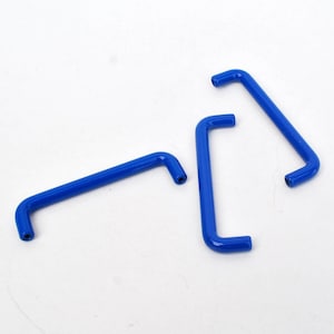 blue drawer handle vintage knobs metal houseware italian design handles for drawers 90s design 80s retro style holds knobs memphis decor