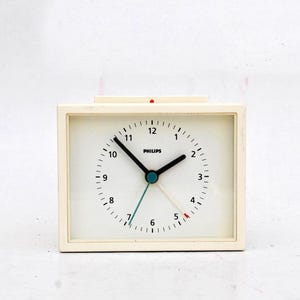 White vintage 90s clock Decoration Housewarming Gift Decorative Clock desk table memphis clock retro style gift for him women Gifts for Home
