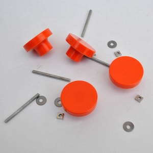 Vintage 1980s Knob for Drawer Cupboard orange matte Plastic Memphis Design Home Decor door handle knobs 90s design retro holds and knobs