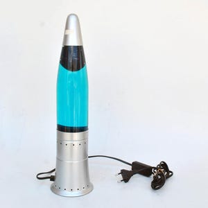 Vintage Retro blue aqua Lava Lamp Jet Lava Lamp Space Age Mood Lamp Home Decoration