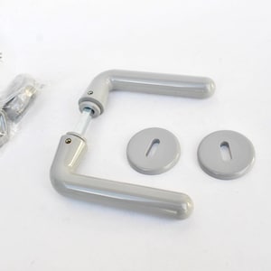 Gray Plastic Door Handle, Retro Italian Design (4.9 Inch)