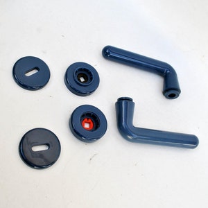 door handle vintage knobs plastic houseware blue italian design handles for doors 90s design 80s retro style holds and knobs memphis decor