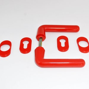 door handle vintage knobs plastic houseware red italian design handles for doors 90s design 80s retro style holds and knobs memphis decor