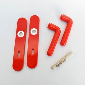 door handle vintage knobs plastic houseware red italian design handles for doors 90s design 80s retro style holds and knobs memphis decor