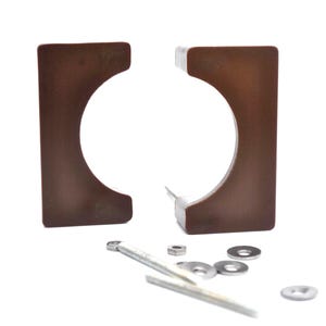 Vintage Art Deco Brown Plastic Drawer Knobs - Memphis Design - Set of 2