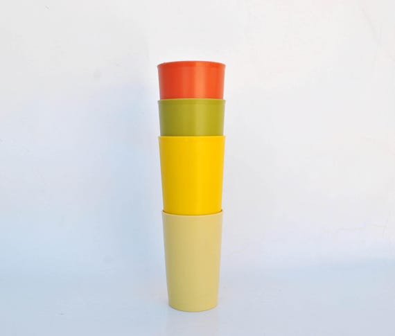 ヴィンテージ タッパーウェア タンブラー：レトロ PVC プラスチック 