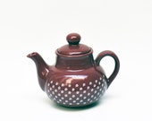 Sodahl Made in Denmark retro Burgundy porcelain teapot large tea set 600ml