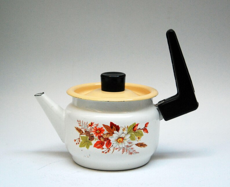 Soviet kettle vintage tea pot enamel metallic russian tea pot Etsy