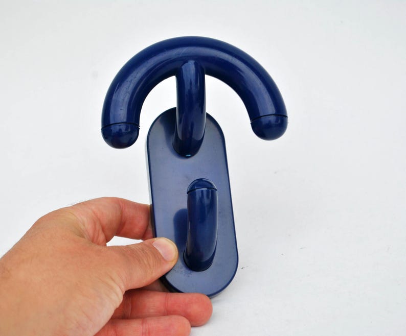 Arco Wall Hook by Luigi Caramella – 1970s Italian Design – Vintage Blue ...