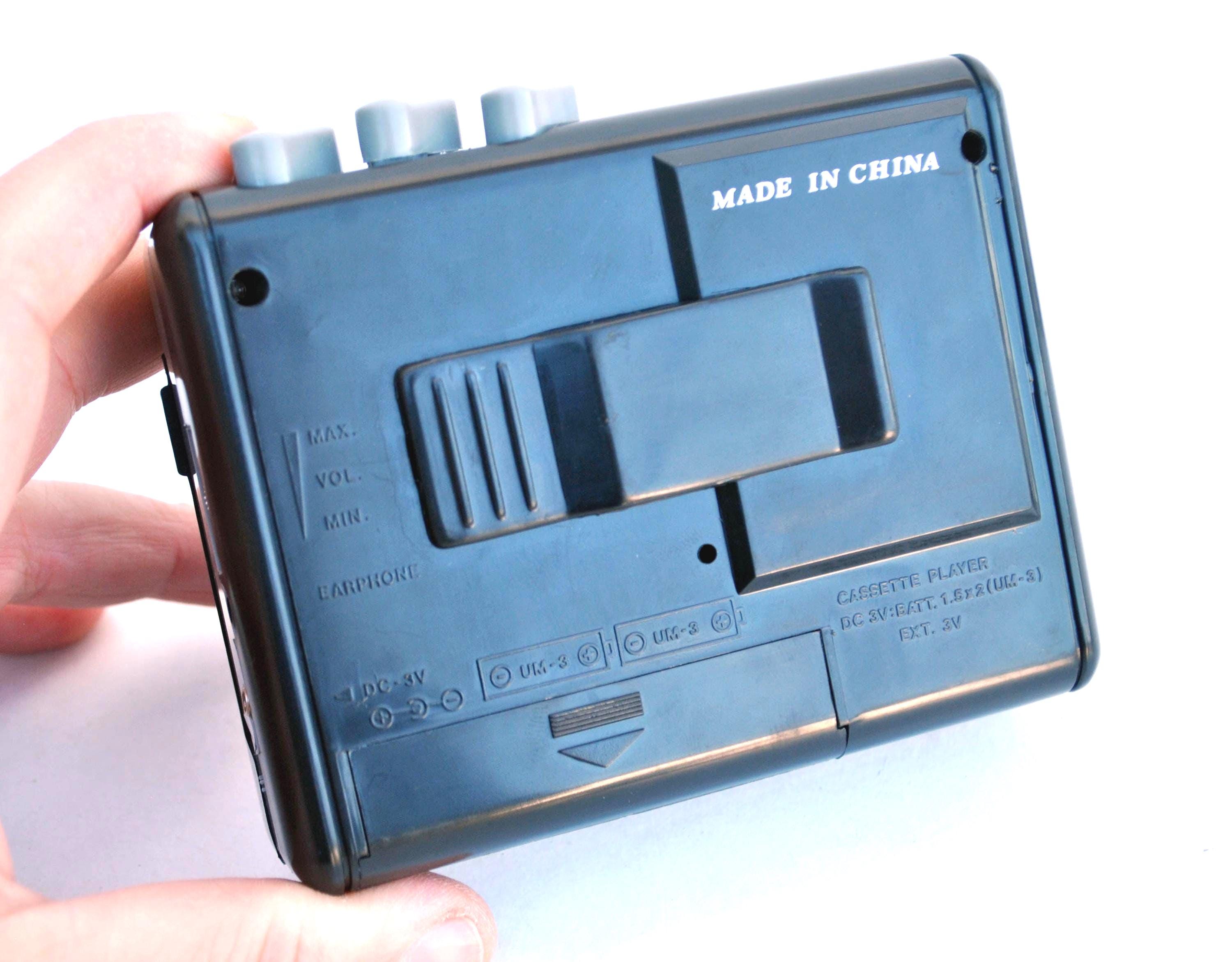Vintage Gray Personal Cassette Player Stereo | Retro Portable Tape ...