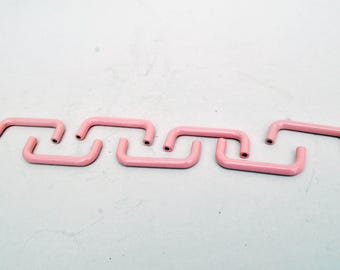Pink Metal U Shape Drawer Handle: 80s Retro Italian Design