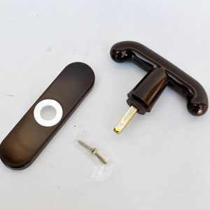 Brown Plastic Window Handle: Vintage Italian Door Hardware