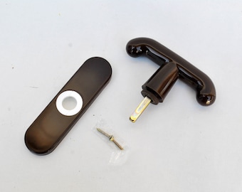 Brown Plastic Window Handle: Vintage Italian Door Hardware
