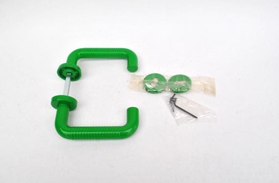 green door handle vintage knobs plastic houseware italian design handles for doors 70s design 80s retro style holds and knobs memphis decor