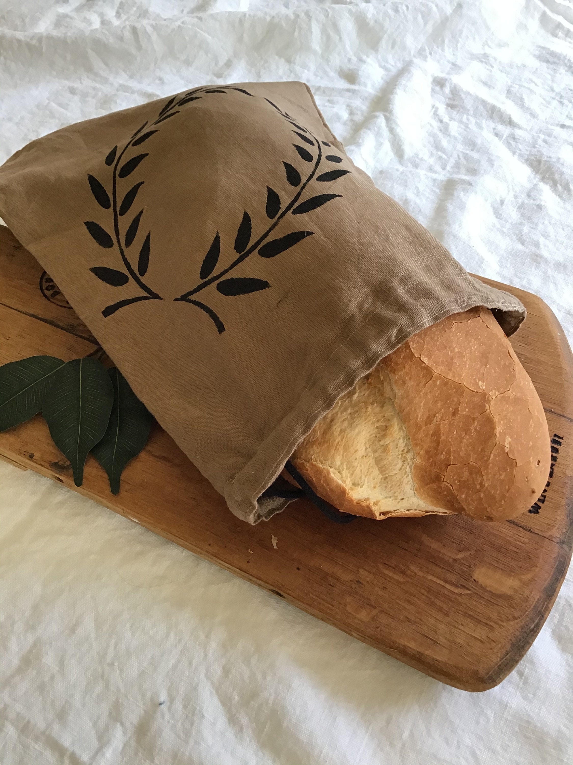 Linen Bread Bag Etsy