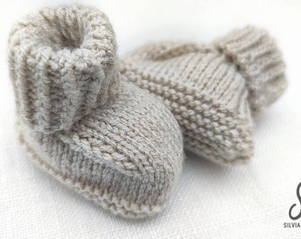 Hand-Knitted Baby Booties (Newborn - 12 Months)