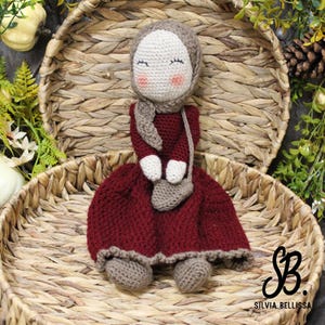 Hijabi Doll Maroon, Hijab doll Muslim Doll , Eid gift for kids,  Muslim Gift, Maroon girl doll, 39cm