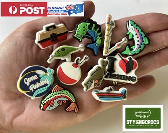 Fishing Adventure Shoe Charms, Aussie Jibbitz for crocs - Australia