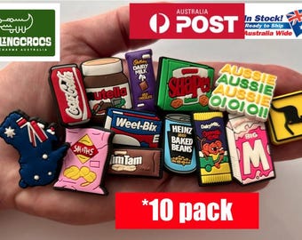 Aussie Brands Bulk 10 pack Shoe Charms, Jibbitz for crocs - Australia