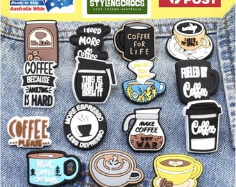 Coffee Shoe Charms, Jibbitz for crocs - Australia