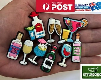 Cocktail Alcohol Shoe Charms, Jibbitz for crocs - Australia