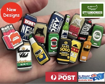 Australian Adult Alcohol Drink Brand Shoe Charms, Aussie Jibbitz for crocs - Australia