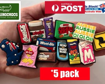Aussie Brands Bulk 5 pack Shoe Charms, Jibbitz for crocs - Australia
