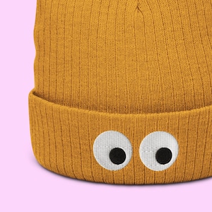 Googly Eyes Beanie - Halloween Hat - Spooky Eye Knit Unisex Beanie