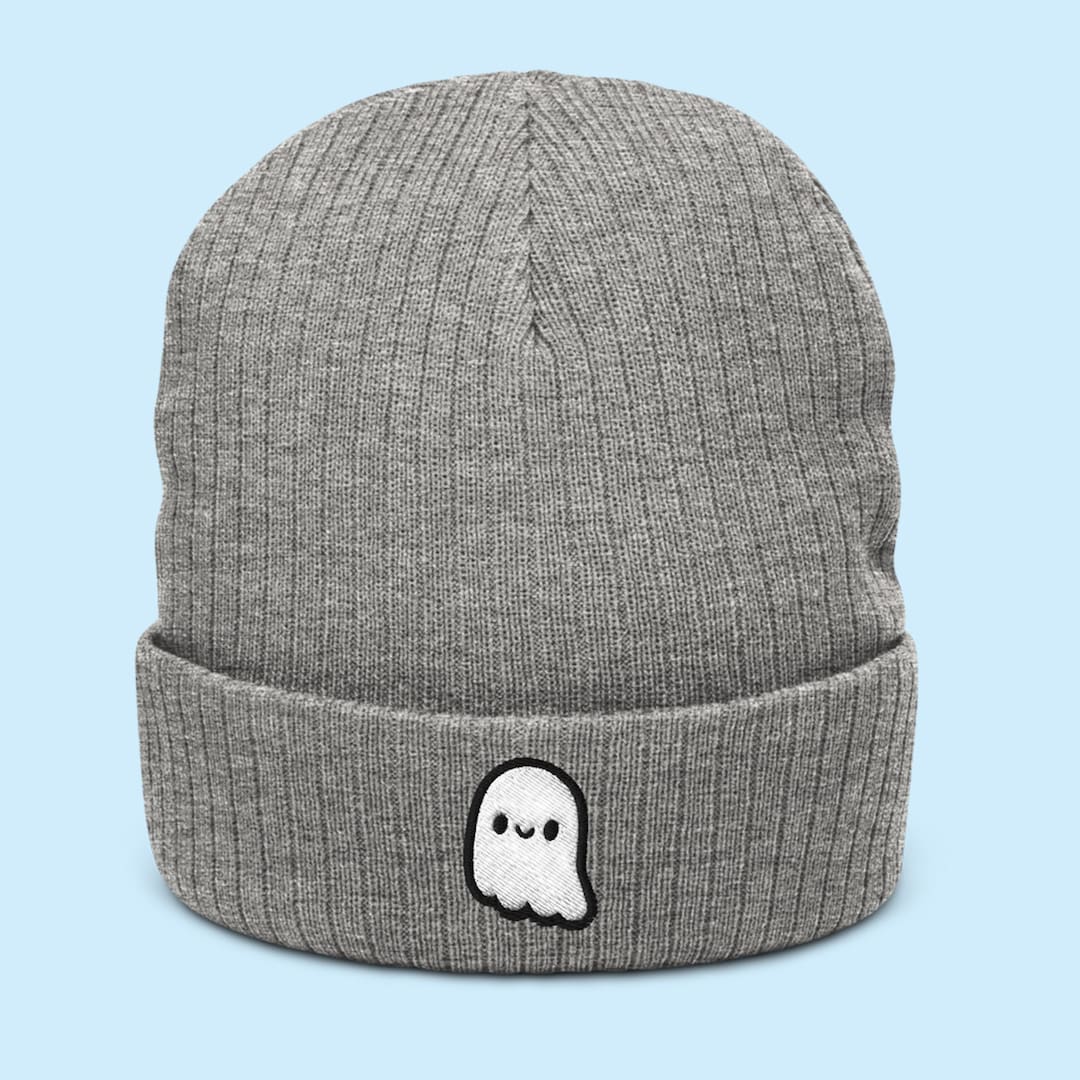 Ghost Beanie - Halloween Knit Hat - Spooky Cute Ghost Unisex Beanie - Etsy