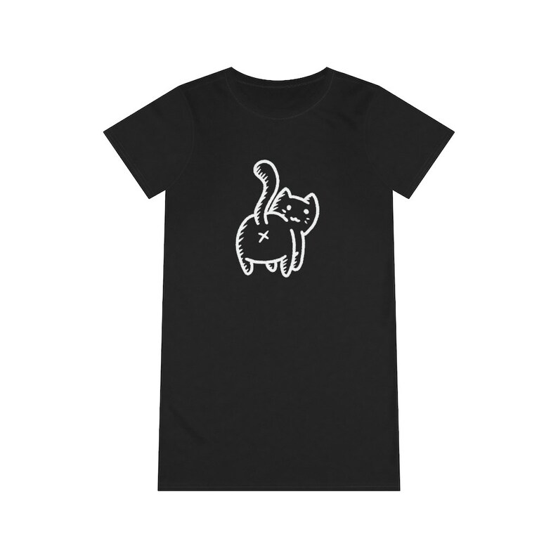 Cat Butt Organic T-Shirt Dress