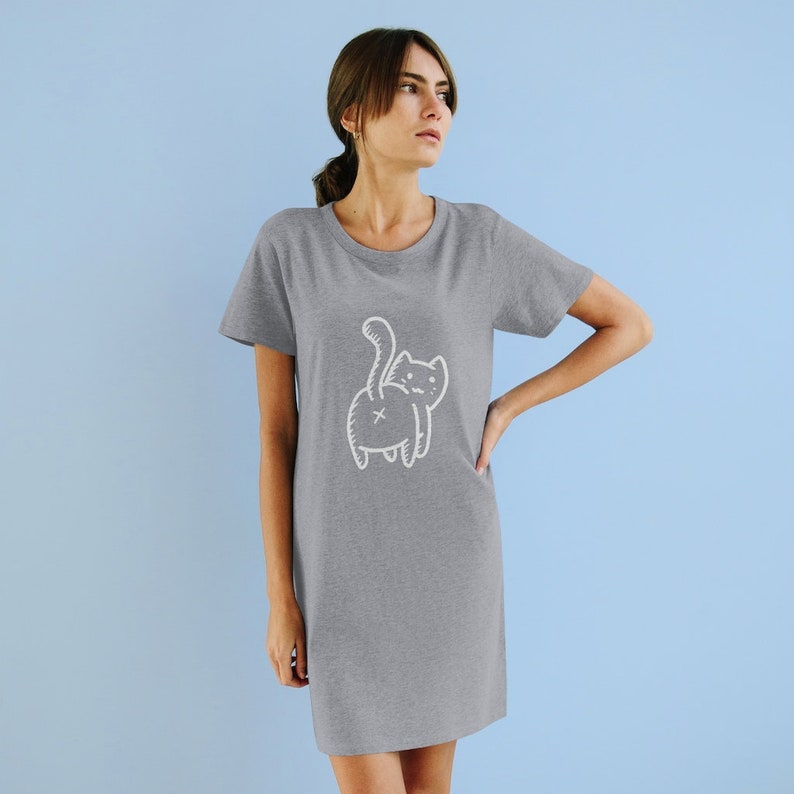 Cat Butt Organic T-Shirt Dress