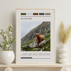 PRINTED Scotland Poster - Travel Poster, Color Block Travel Poster