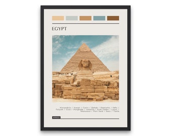 Egypt Travel Poster: Color Block Print (Digital Download)