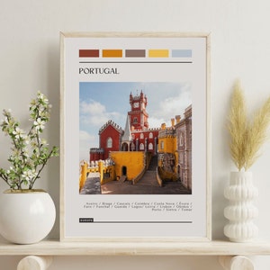 PRINTED Portugal Poster - Travel Poster, Color Block Travel Poster