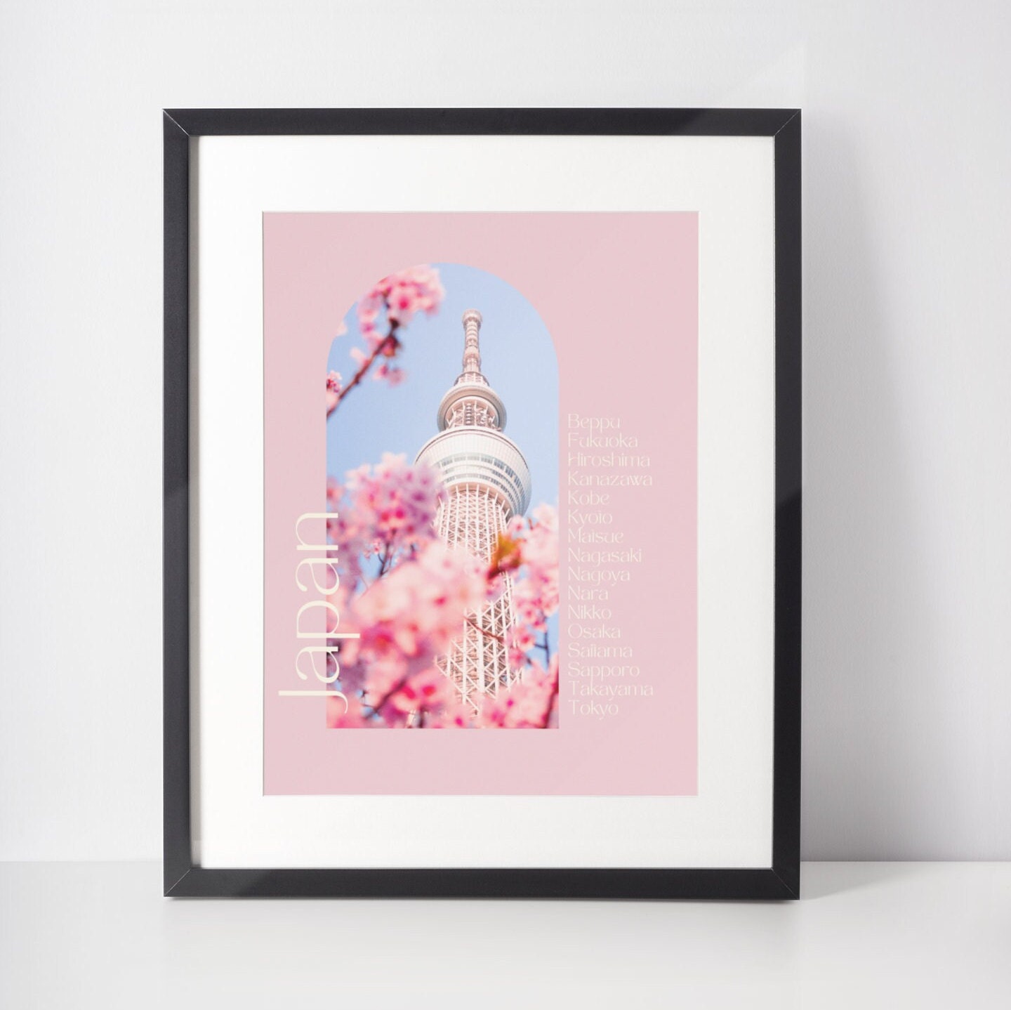 Japan - Travel Poster, Vivid Arched Travel Poster, Digital Download, Digital Travel Poster